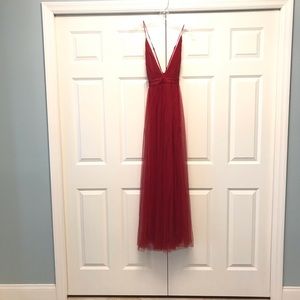 Elisabeth pleated tulle formal dress